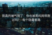 我真的被气到了：你也被黑料网带跑过吗? · 有个隐藏套路