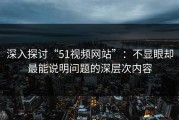 深入探讨“51视频网站”：不显眼却最能说明问题的深层次内容